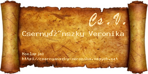 Csernyánszky Veronika névjegykártya